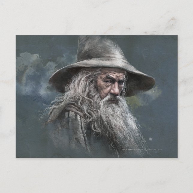 Postal Ilustracion Gandalf (Anverso)