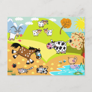 Postal ilustracion infantil