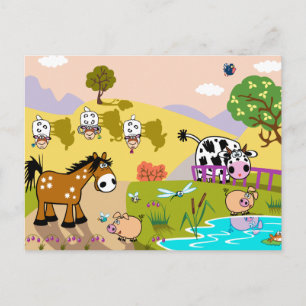 Postal ilustracion infantil