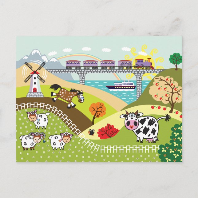 Postal ilustracion infantil (Anverso)