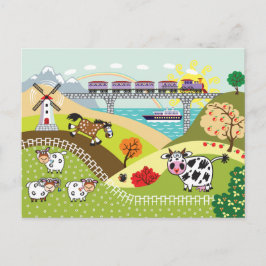 Postal ilustracion infantil