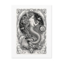 Ilustración intrincada de sirena