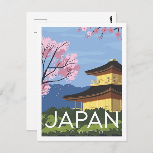 Postal Ilustracion japonés de viaje famoso (Anverso / Reverso)