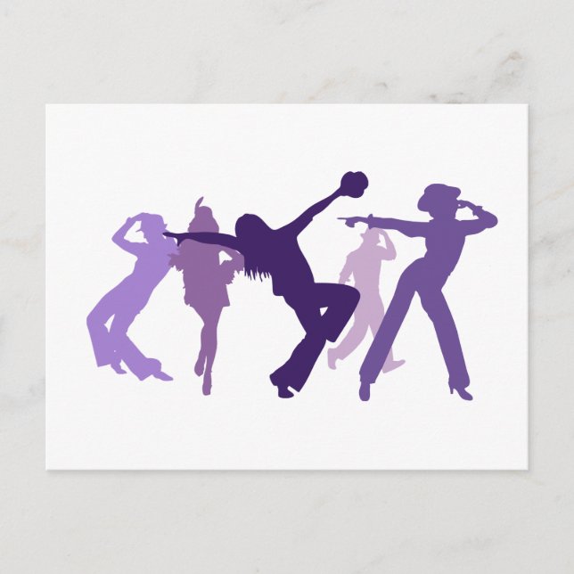 Postal Ilustracion Jazz Dancers (Anverso)