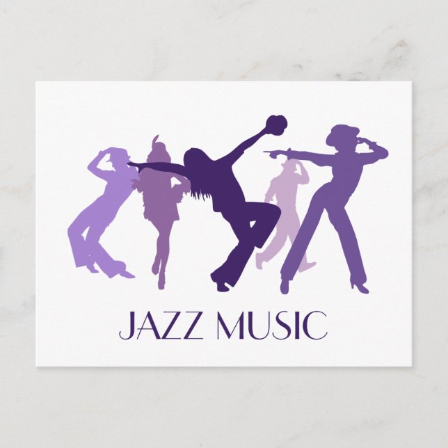 Postal Ilustracion Jazz Dancers (Anverso)