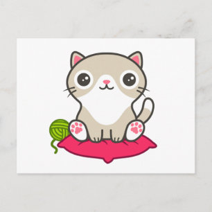 Postal Ilustracion Kitty