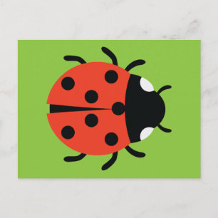Postal Ilustracion Ladybug