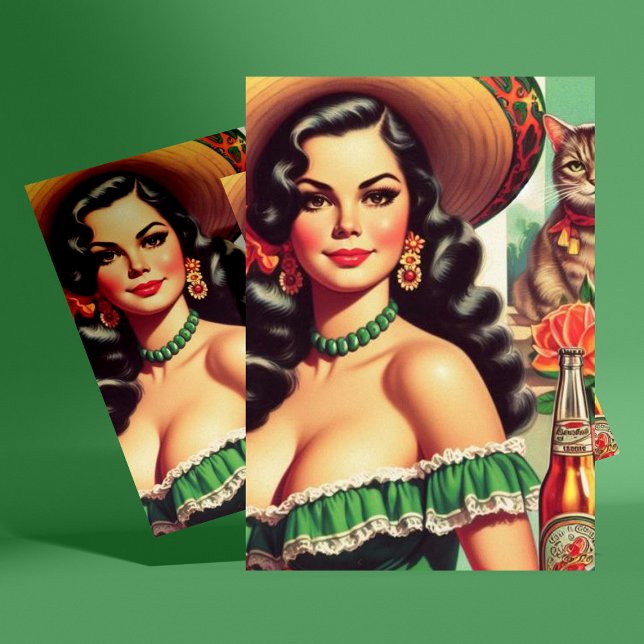 Postal Ilustracion latino vintage (Subido por el creador)