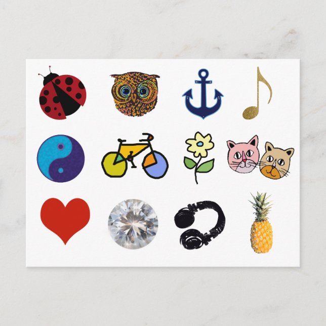 Postal ilustracion lindo (Anverso)