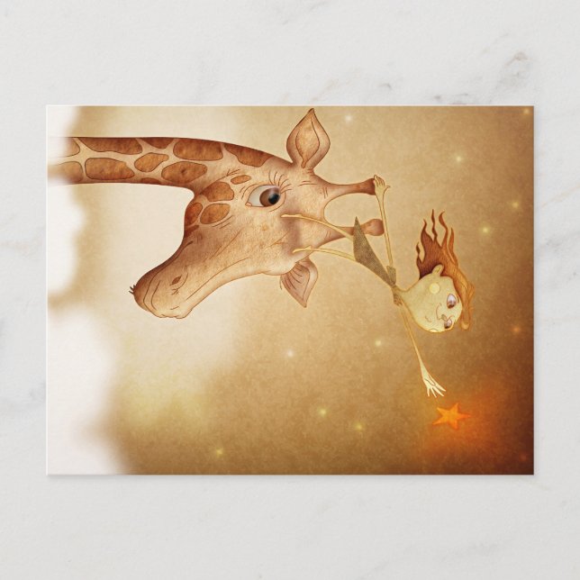 Postal Ilustracion lindo e imaginativo (Anverso)