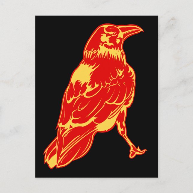 Postal Ilustracion Lone Crow (Anverso)