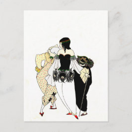 Postal Ilustracion Masque de la Muerte Roja