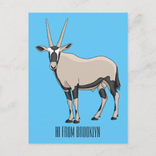 Postal Ilustracion Oryx personalizado