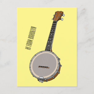Postal Ilustracion personalizado Banjo