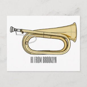 Postal Ilustracion personalizado Bugle