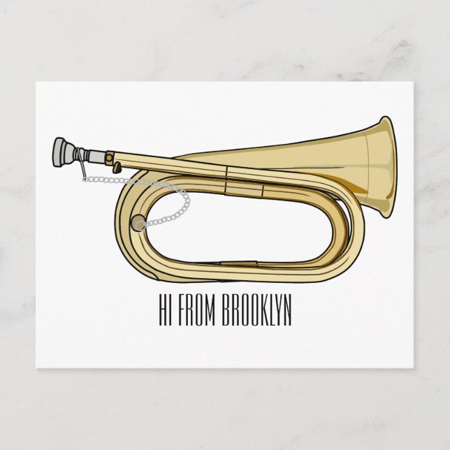 Postal Ilustracion personalizado Bugle (Anverso)