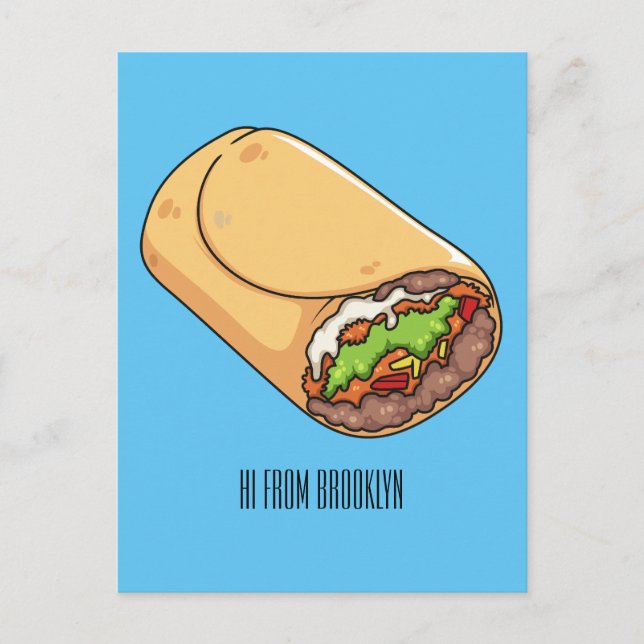 Postal Ilustracion personalizado Burrito (Anverso)
