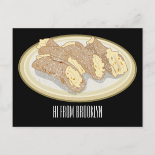 Postal Ilustracion personalizado Cannoli