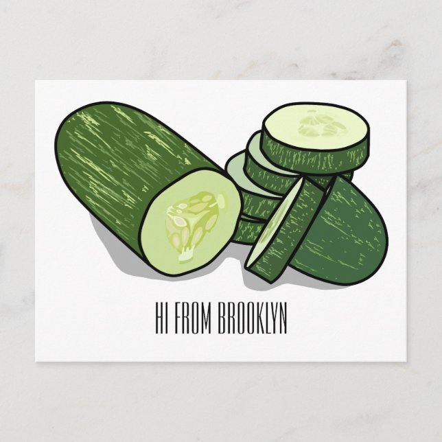 Postal Ilustracion personalizado Cucumber (Anverso)