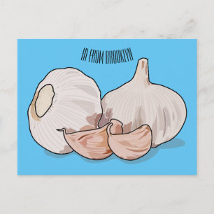 Postal Ilustracion personalizado de ajo