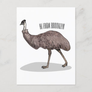 Postal Ilustracion personalizado de aves de la Uem