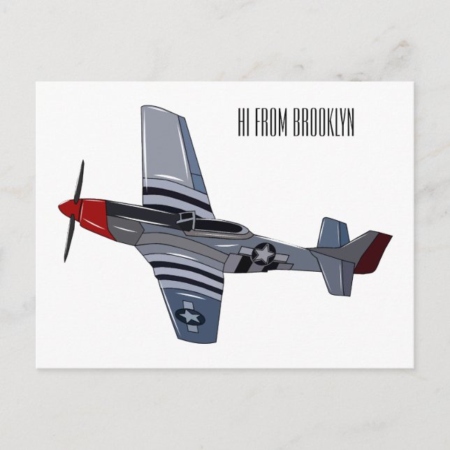 Postal Ilustracion personalizado de bombarderos (Anverso)