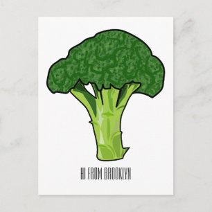 Postal Ilustracion personalizado de Broccoli