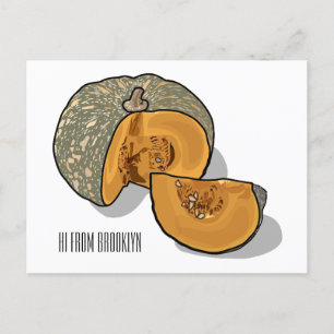 Postal Ilustracion personalizado de calabaza