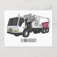 Ilustracion personalizado de camión de basura