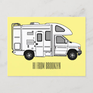 Postal Ilustracion personalizado de Campervan