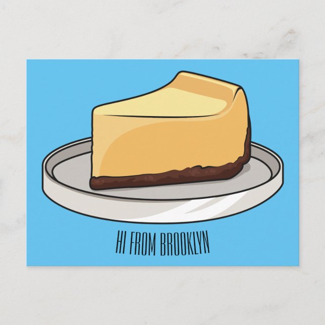 Postal Ilustracion personalizado de Cheesecake (Anverso)