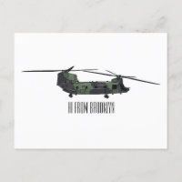 Ilustracion personalizado de helicóptero del ejérc