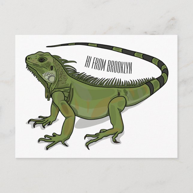 Postal Ilustracion personalizado de Iguana (Anverso)