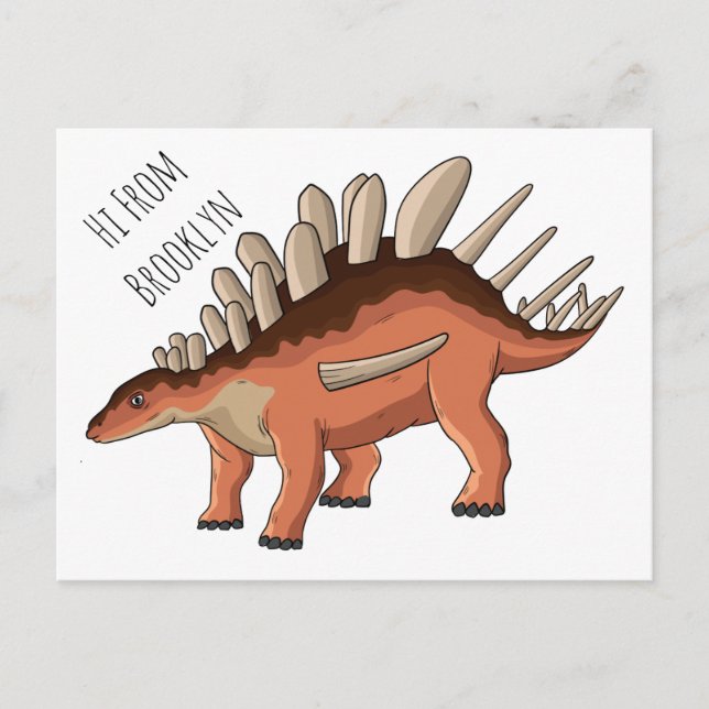 Postal Ilustracion personalizado de Kentrosaurus (Anverso)