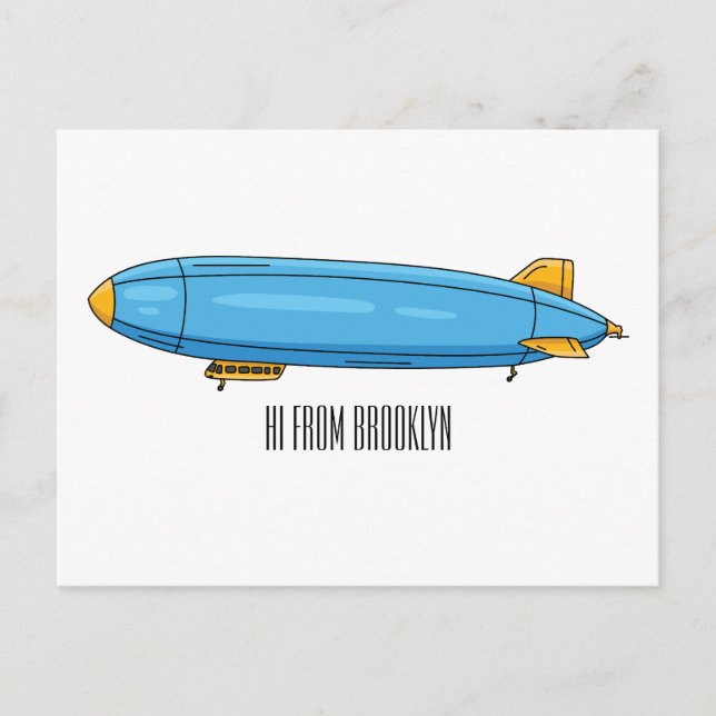 Postal Ilustracion personalizado de la aeronave (Anverso)