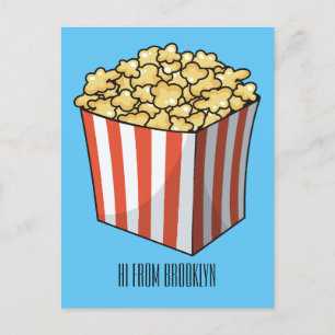 Postal Ilustracion personalizado de palomitas