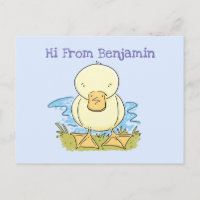 Ilustracion personalizado de pato amarillo