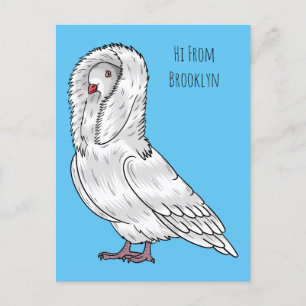 Postal Ilustracion personalizado de pichón de Jacobin