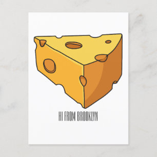 Postal Ilustracion personalizado de queso