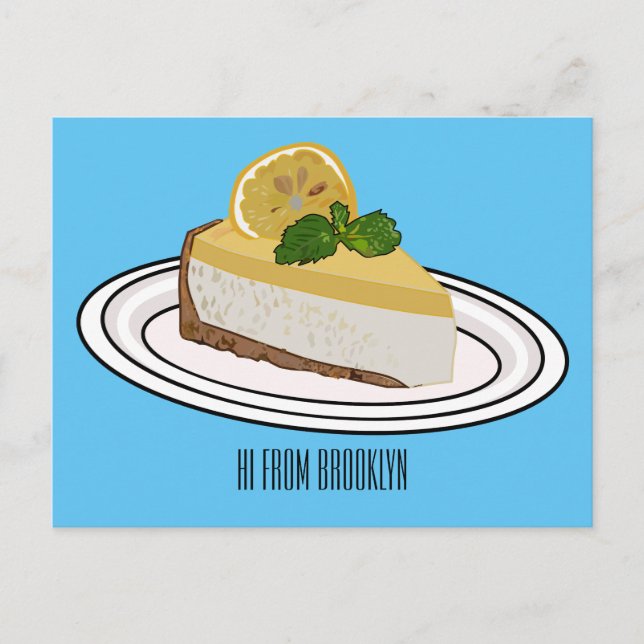 Postal Ilustracion personalizado de queso de limón (Anverso)