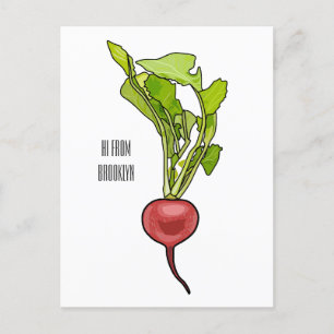Postal Ilustracion personalizado de Radish