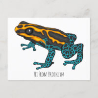 Ilustracion personalizado de rana darda venenosa