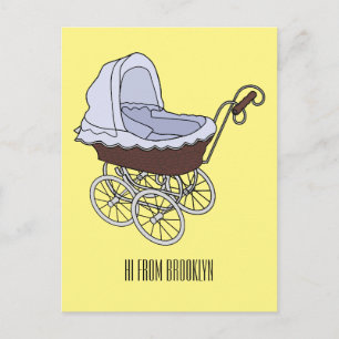 Postal Ilustracion personalizado de Stroller