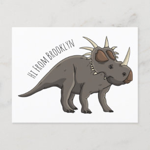 Postal Ilustracion personalizado de Styracosaurus