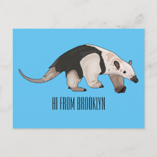 Postal Ilustracion personalizado de Tamandua