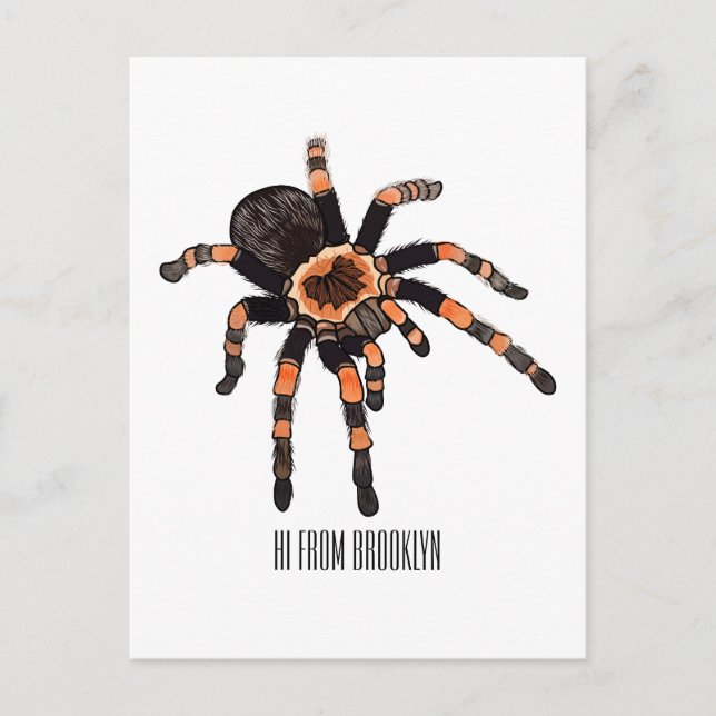 Postal Ilustracion personalizado de Tarantula (Anverso)
