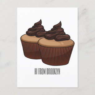 Postal Ilustracion personalizado de tarta