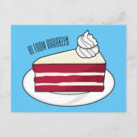 Ilustracion personalizado de tarta de terciopelo r