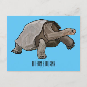 Postal Ilustracion personalizado de tortugas de Galápagos