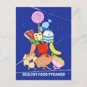 Postal Ilustracion personalizado divertido de la pirámide